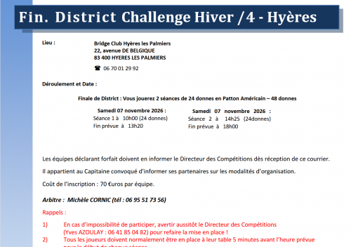 FINALE DISTRICT CHALLENGE HIVER /4